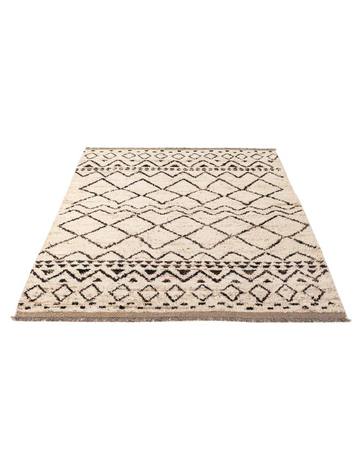 Detail image of  5' 5 x 7' 8  Hand Knotted Moroccan Wool Rug