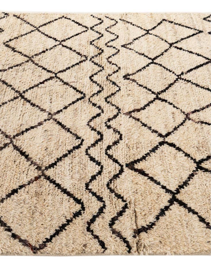 Detail image of  5' 5 x 7' 8  Hand Knotted Moroccan Wool Rug