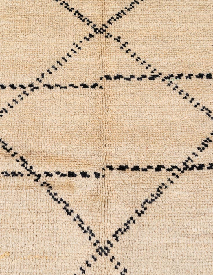 Detail image of  5' 6 x 8'  Hand Knotted Moroccan Wool Rug