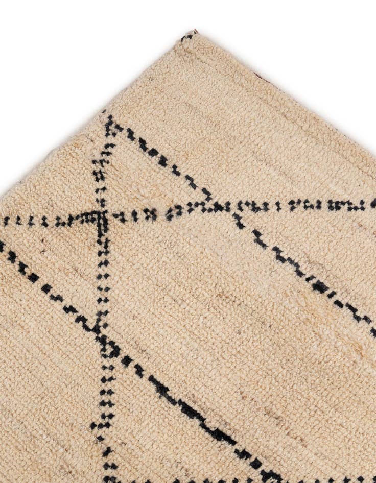 Detail image of  5' 6 x 8'  Hand Knotted Moroccan Wool Rug