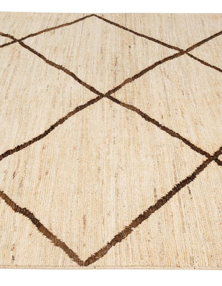 Detail image of  5' 7 x 7' 11  Hand Knotted Moroccan Wool Rug