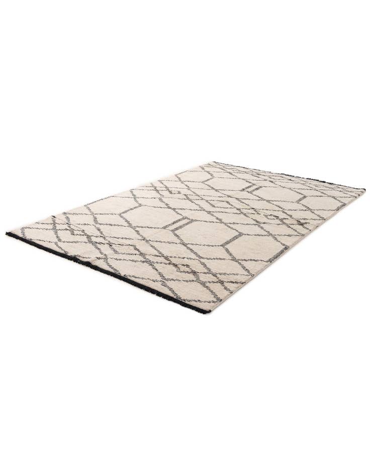 Detail image of  5' 6 x 8' 1  Hand Knotted Moroccan Wool Rug