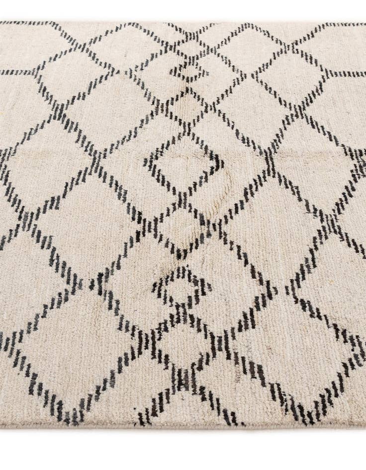 Detail image of  5' 6 x 8' 1  Hand Knotted Moroccan Wool Rug