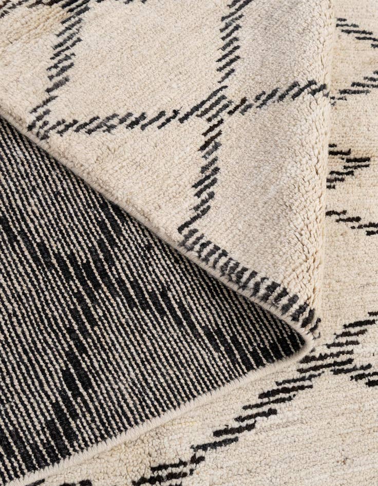 Detail image of  5' 6 x 8' 1  Hand Knotted Moroccan Wool Rug