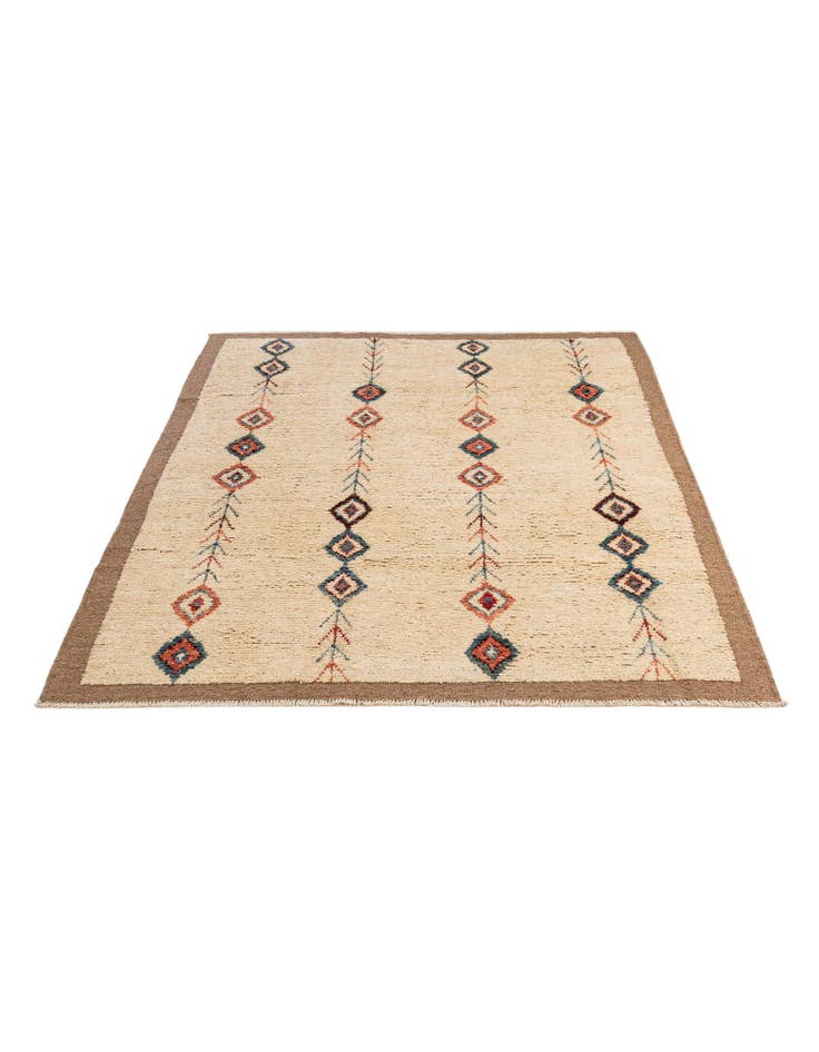 Detail image of  5' 9 x 8'  Hand Knotted Moroccan Wool Rug