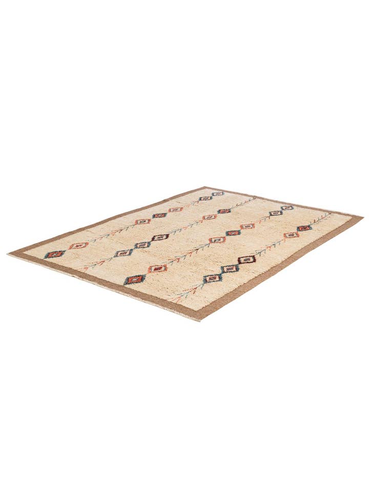 Detail image of  5' 9 x 8'  Hand Knotted Moroccan Wool Rug