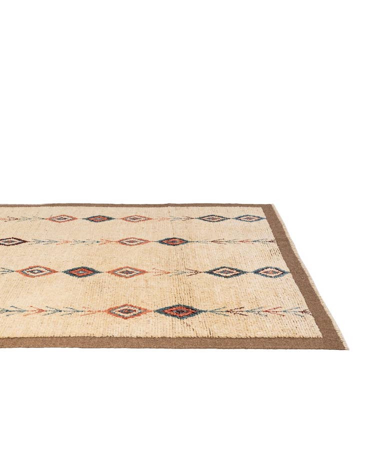 Detail image of  5' 9 x 8'  Hand Knotted Moroccan Wool Rug