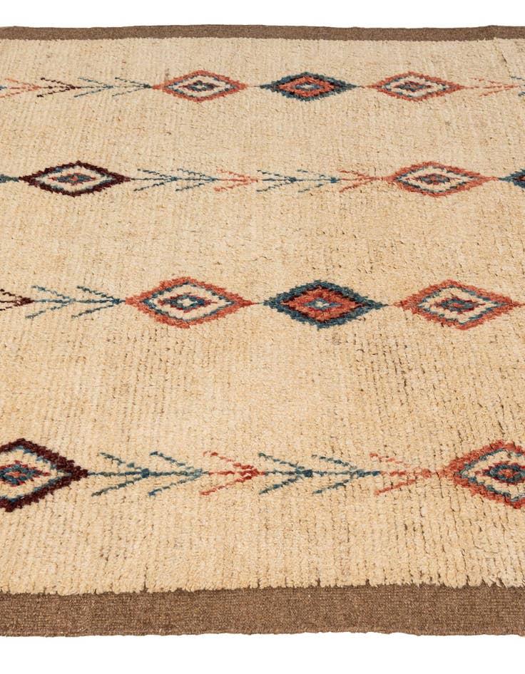 Detail image of  5' 9 x 8'  Hand Knotted Moroccan Wool Rug