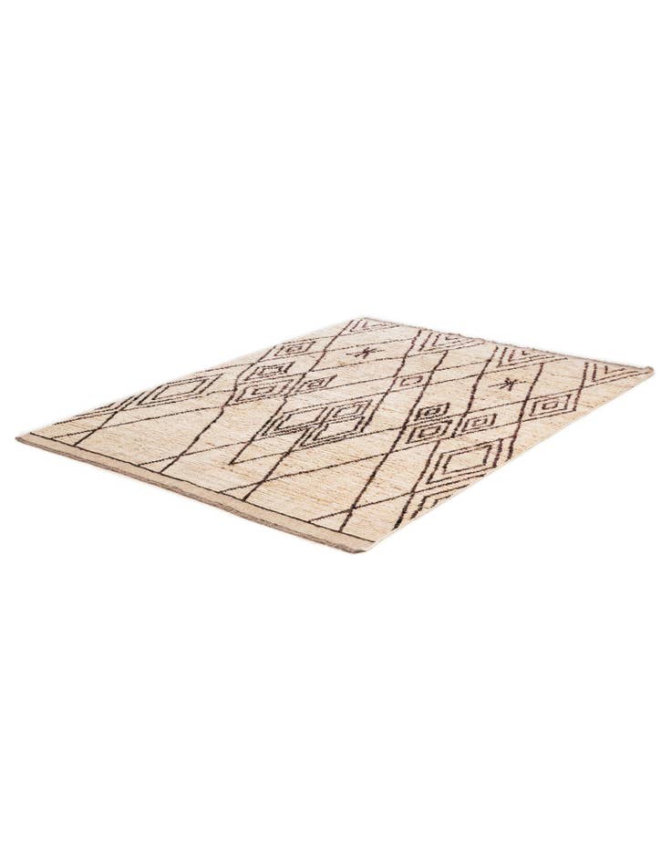 Detail image of  5' 10 x 7' 8  Hand Knotted Moroccan Wool Rug