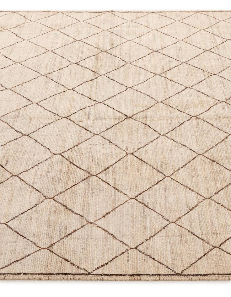 Detail image of  5' 10 x 7' 11  Hand Knotted Moroccan Wool Rug