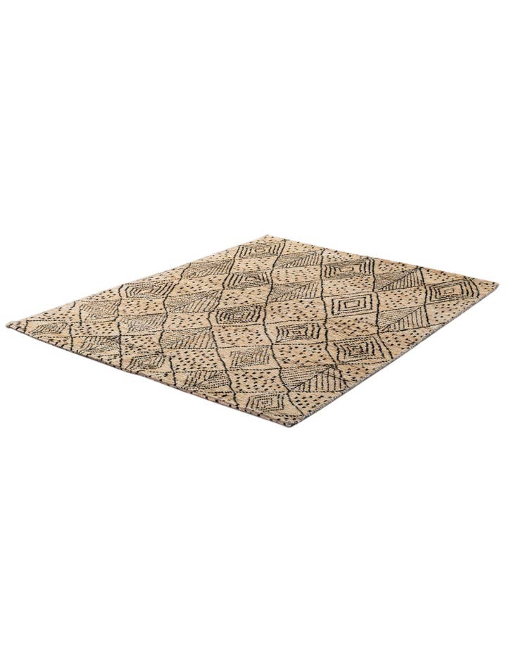 Detail image of  5' 9 x 7' 5  Hand Knotted Moroccan Wool Rug