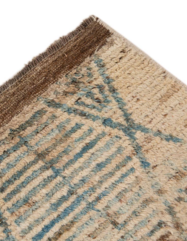 Detail image of  5' 10 x 8' 5  Hand Knotted Moroccan Wool Rug