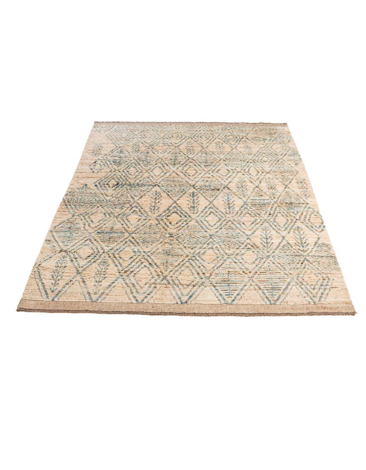 Detail image of  5' 11 x 8' 8  Hand Knotted Moroccan Wool Rug