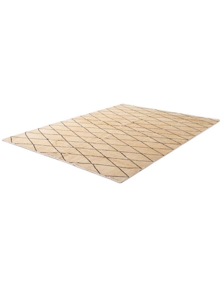 Detail image of  5' 9 x 8' 3  Hand Knotted Moroccan Wool Rug