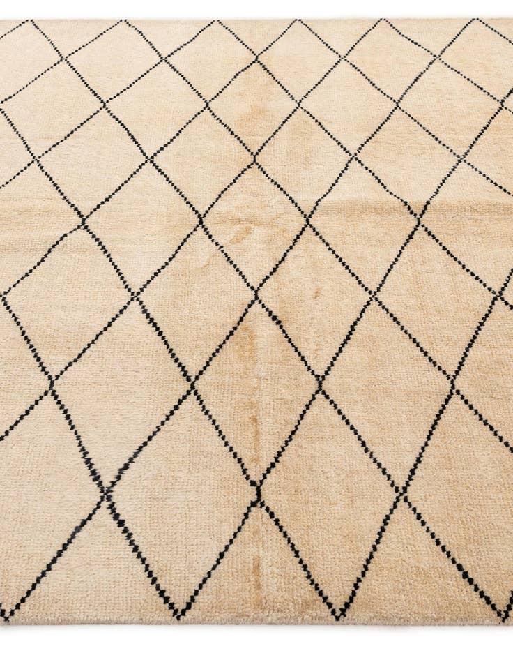 Detail image of  5' 9 x 8' 3  Hand Knotted Moroccan Wool Rug