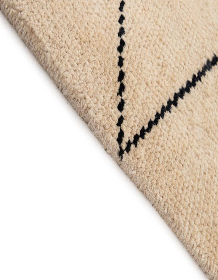 Detail image of  5' 9 x 8' 3  Hand Knotted Moroccan Wool Rug