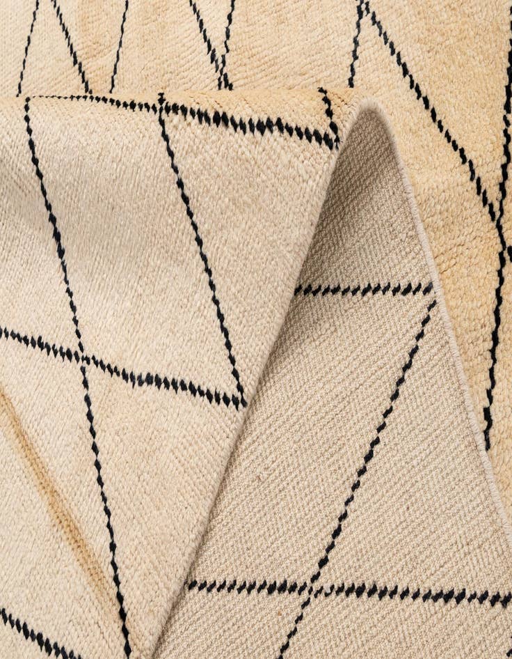 Detail image of  5' 9 x 8' 3  Hand Knotted Moroccan Wool Rug