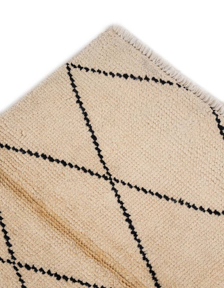 Detail image of  5' 9 x 8' 3  Hand Knotted Moroccan Wool Rug