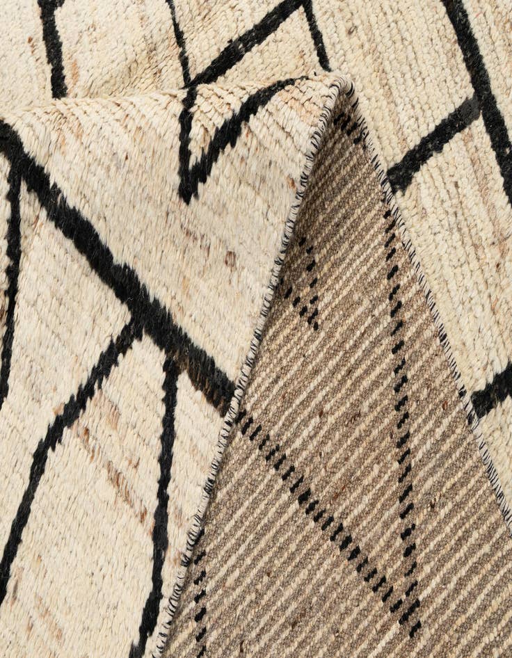 Detail image of  5' 11 x 8' 9  Hand Knotted Moroccan Wool Rug