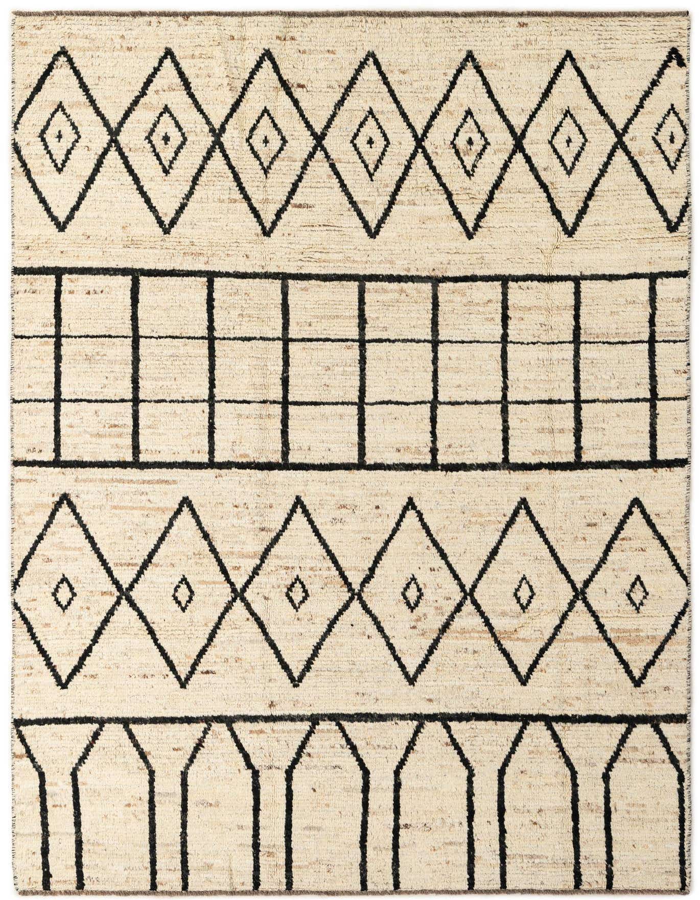 Primary image  5' 11 x 8' 9  Hand Knotted Moroccan Wool Rug