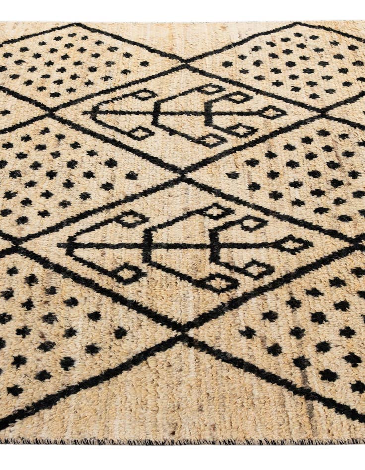 Detail image of  5' 10 x 9' 7  Hand Knotted Moroccan Wool Rug