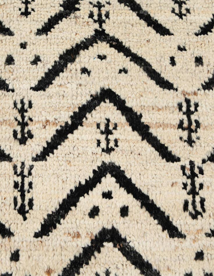 Detail image of  6' 3 x 8' 10  Hand Knotted Moroccan Wool Rug