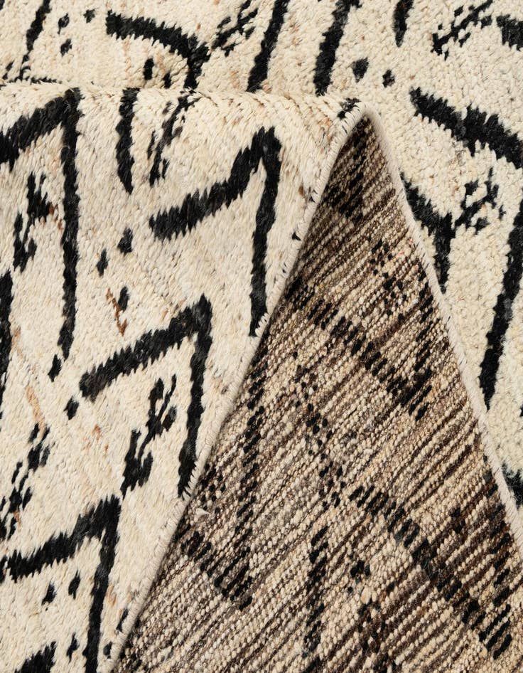 Detail image of  6' 3 x 8' 10  Hand Knotted Moroccan Wool Rug