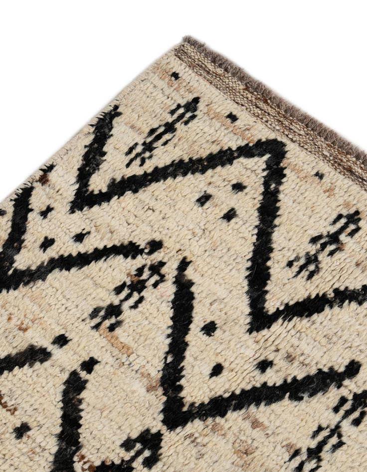 Detail image of  6' 3 x 8' 10  Hand Knotted Moroccan Wool Rug