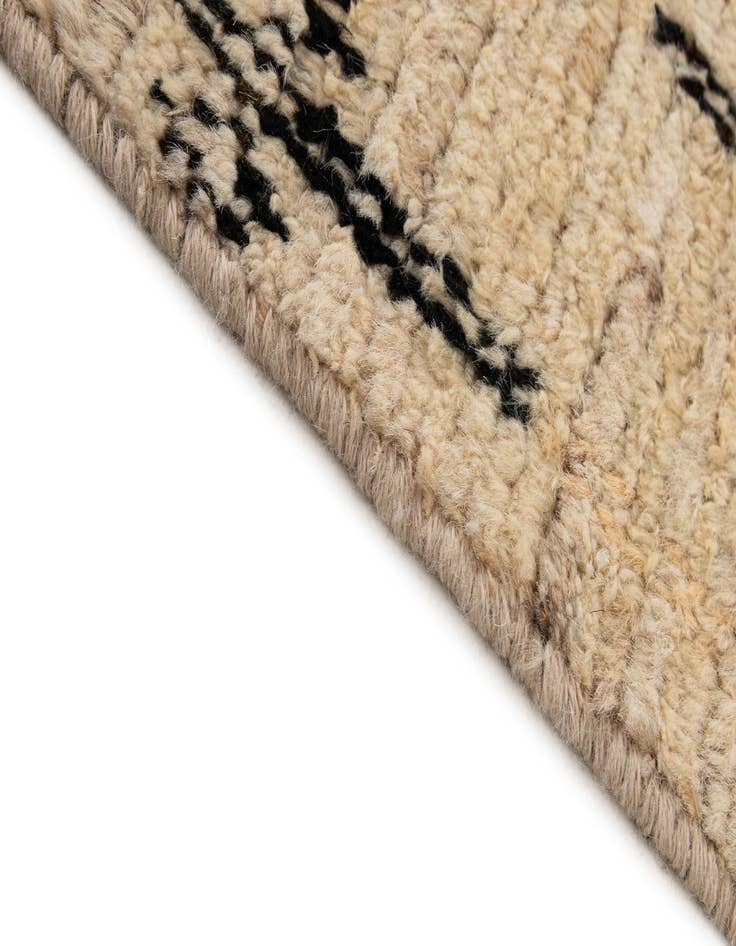 Detail image of  6' 2 x 9' 4  Hand Knotted Moroccan Wool Rug