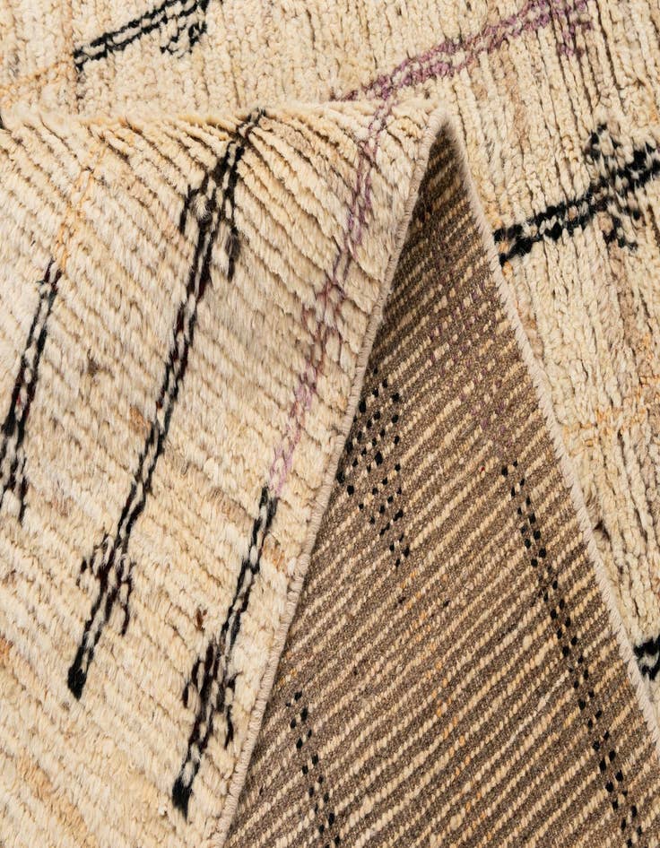 Detail image of  6' 2 x 9' 4  Hand Knotted Moroccan Wool Rug