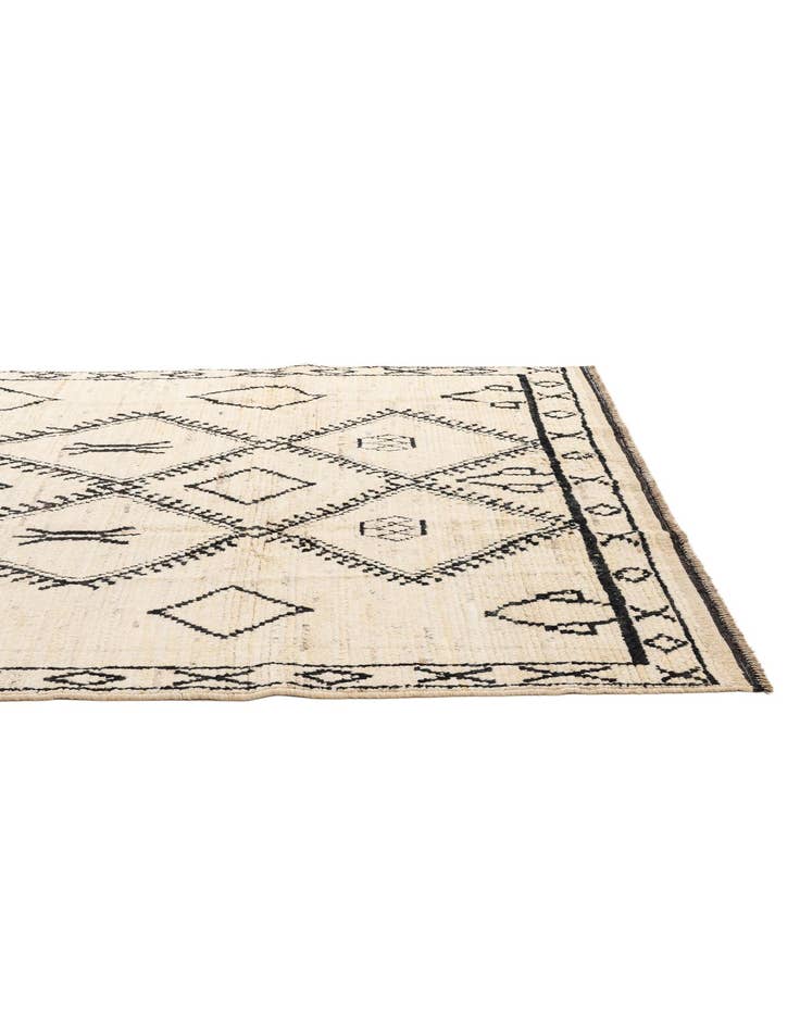 Detail image of  6' 1 x 8' 10  Hand Knotted Moroccan Wool Rug