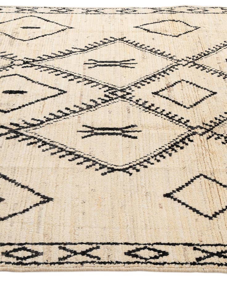 Detail image of  6' 1 x 8' 10  Hand Knotted Moroccan Wool Rug