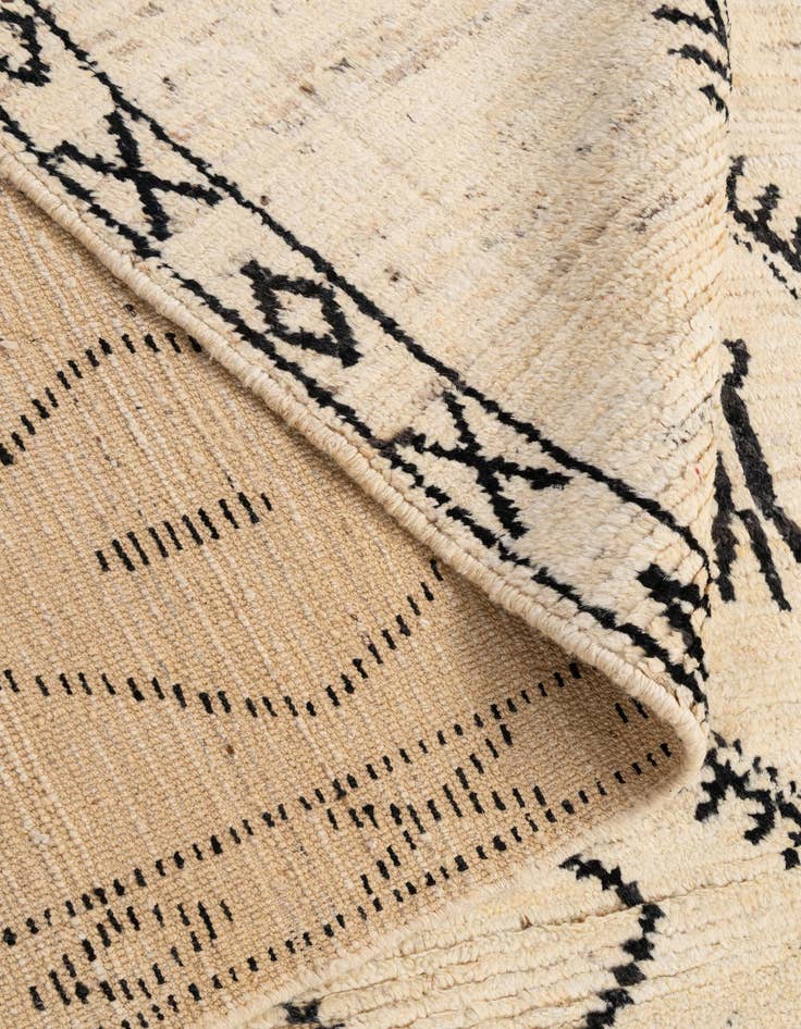 Detail image of  6' 1 x 8' 10  Hand Knotted Moroccan Wool Rug