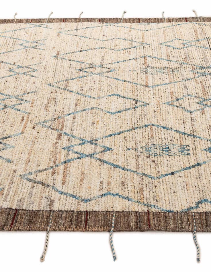 Detail image of  6' 4 x 8' 10  Hand Knotted Moroccan Wool Rug
