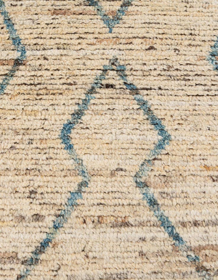 Detail image of  6' 4 x 8' 10  Hand Knotted Moroccan Wool Rug