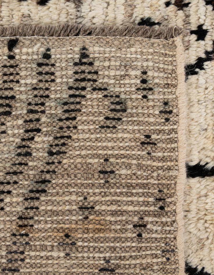 Detail image of  6' 5 x 9' 6  Hand Knotted Moroccan Wool Rug