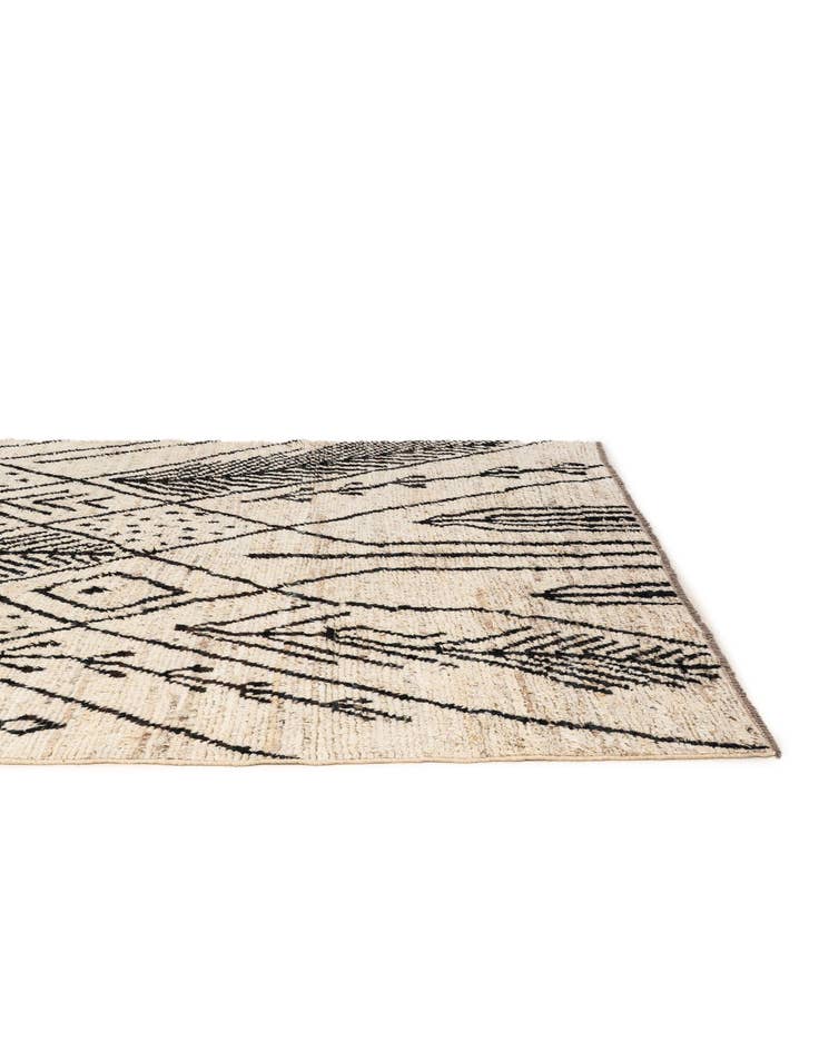 Detail image of  6' 5 x 9' 6  Hand Knotted Moroccan Wool Rug