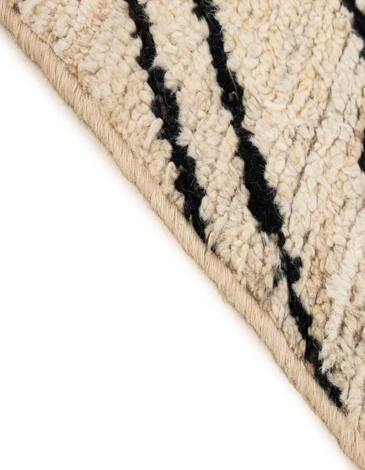 Detail image of  6' 5 x 9' 6  Hand Knotted Moroccan Wool Rug