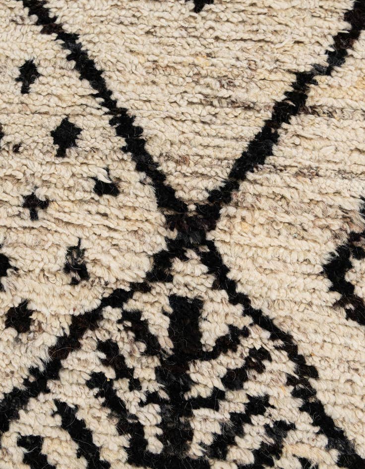 Detail image of  6' 5 x 9' 6  Hand Knotted Moroccan Wool Rug