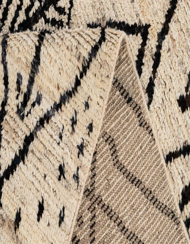 Detail image of  6' 5 x 9' 6  Hand Knotted Moroccan Wool Rug