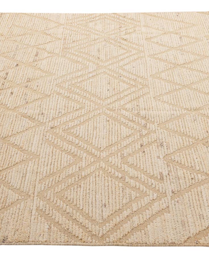 Detail image of  6' 5 x 8' 11  Hand Knotted Moroccan Wool Rug