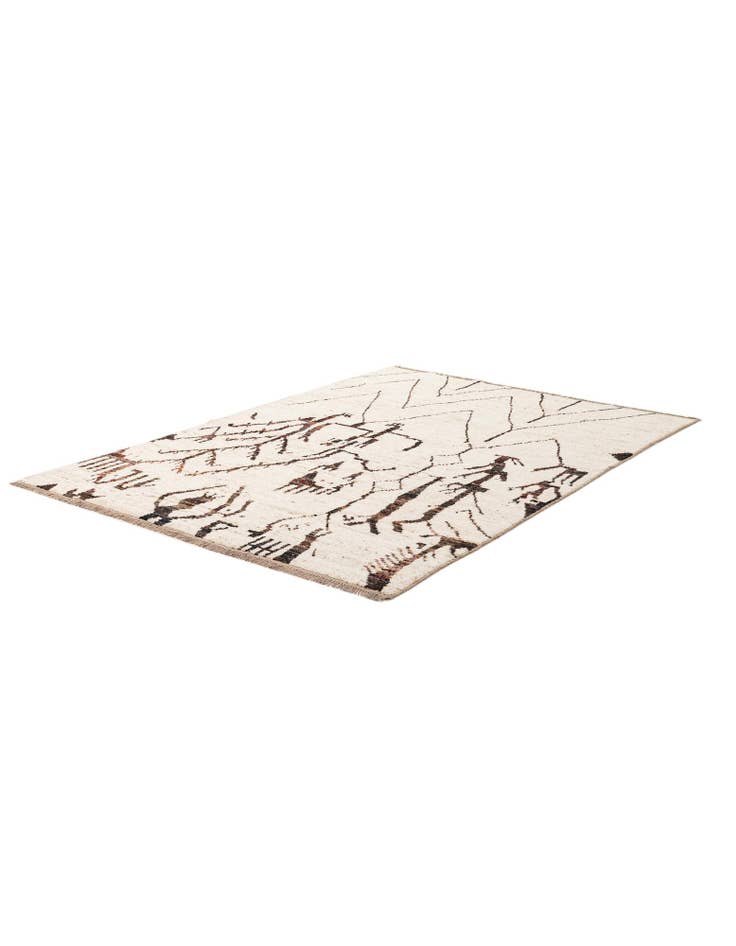 Detail image of  6' 7 x 9' 4  Hand Knotted Moroccan Wool Rug