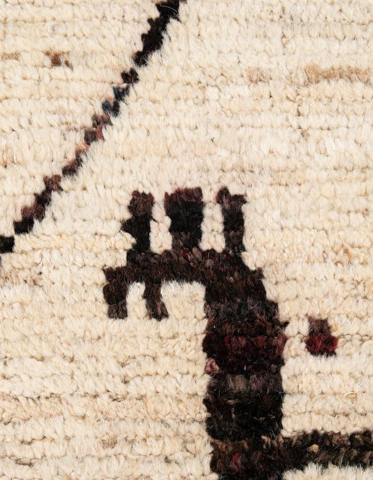 Detail image of  6' 7 x 9' 4  Hand Knotted Moroccan Wool Rug