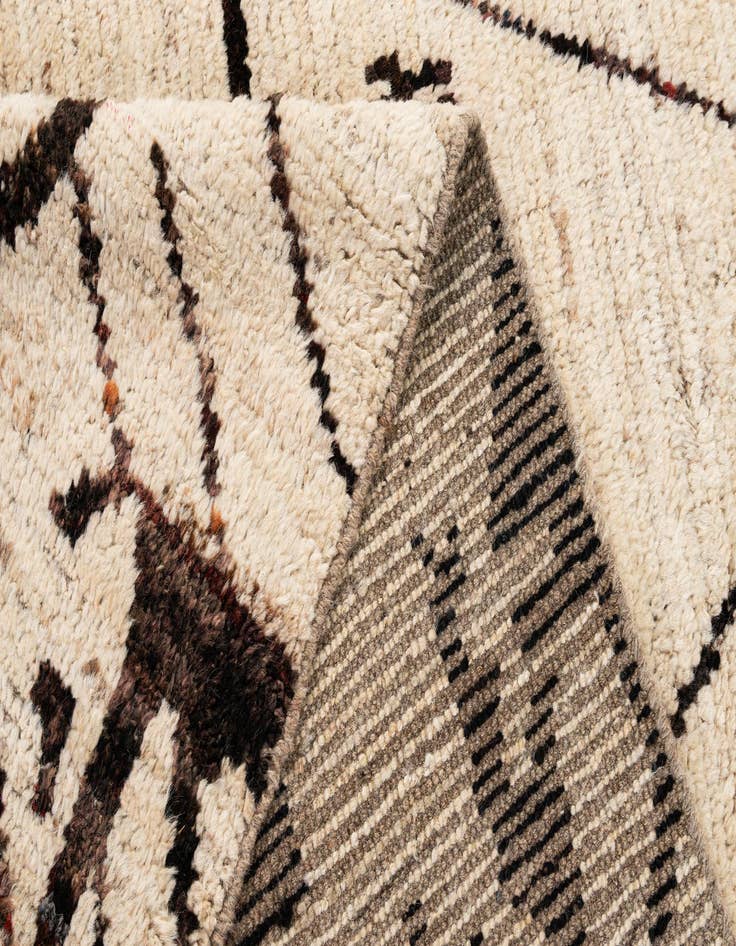 Detail image of  6' 7 x 9' 4  Hand Knotted Moroccan Wool Rug