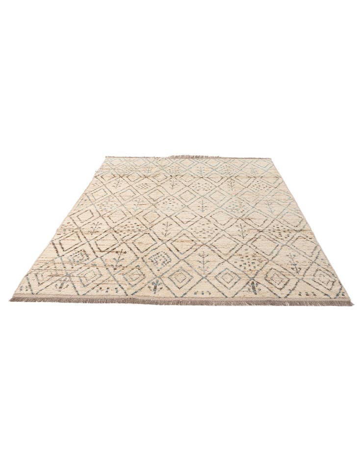 Detail image of  6' 8 x 9' 5  Hand Knotted Moroccan Wool Rug