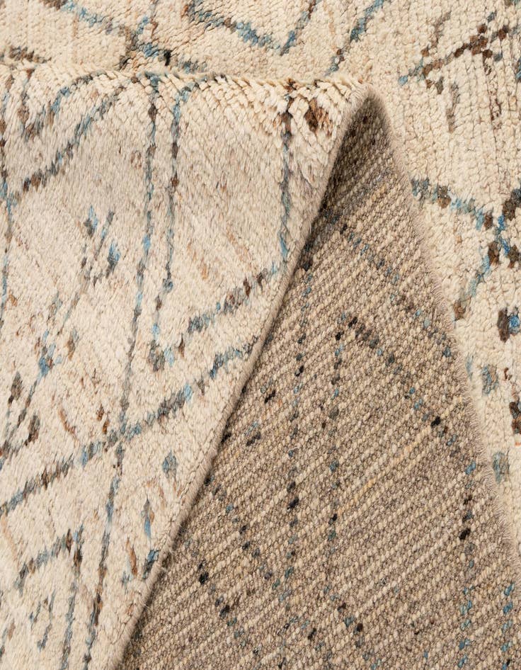 Detail image of  6' 8 x 9' 5  Hand Knotted Moroccan Wool Rug