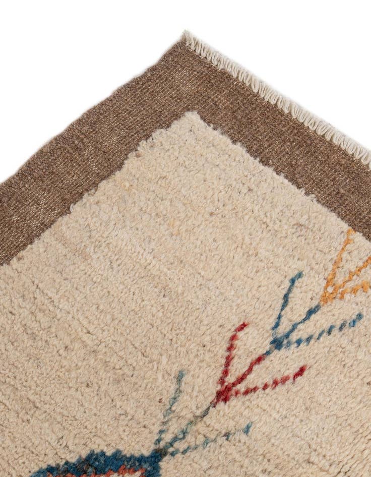 Detail image of  6' 8 x 9' 7  Hand Knotted Moroccan Wool Rug