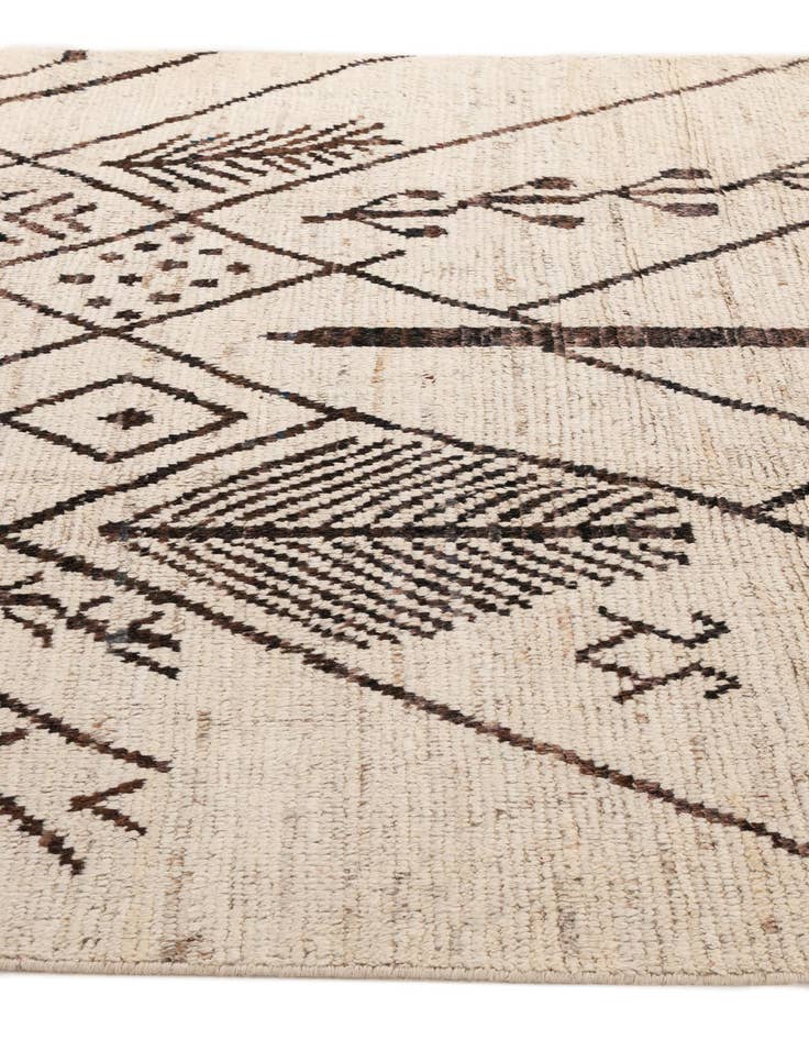 Detail image of  6' 7 x 9' 8  Hand Knotted Moroccan Wool Rug