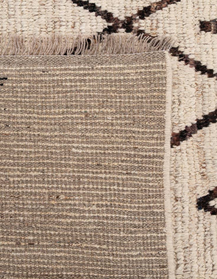 Detail image of  6' 7 x 9' 8  Hand Knotted Moroccan Wool Rug