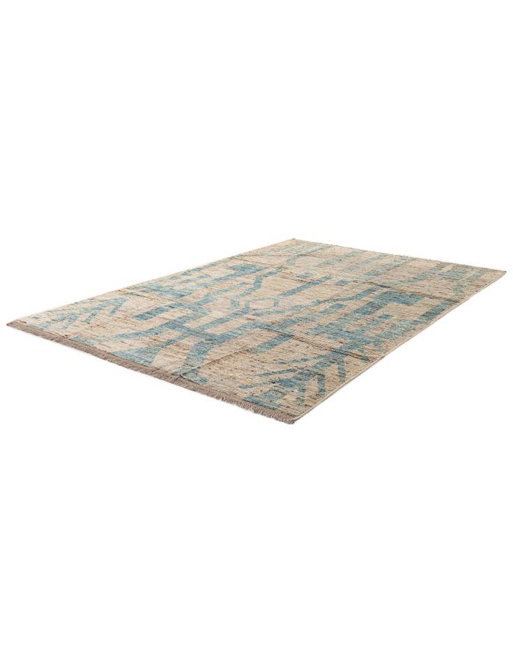 Detail image of  6' 5 x 9' 5  Hand Knotted Moroccan Wool Rug